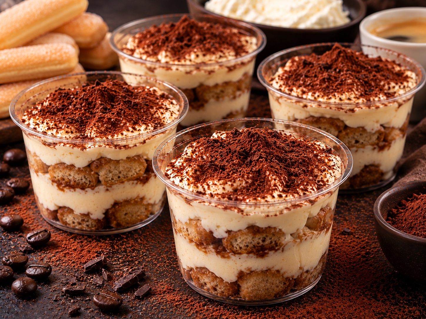 Tiramisu maison en gobelets